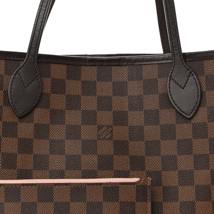 Louis Vuitton Damier Ebene Neo Neverfull MM Rose Ballerine 9 of 13
