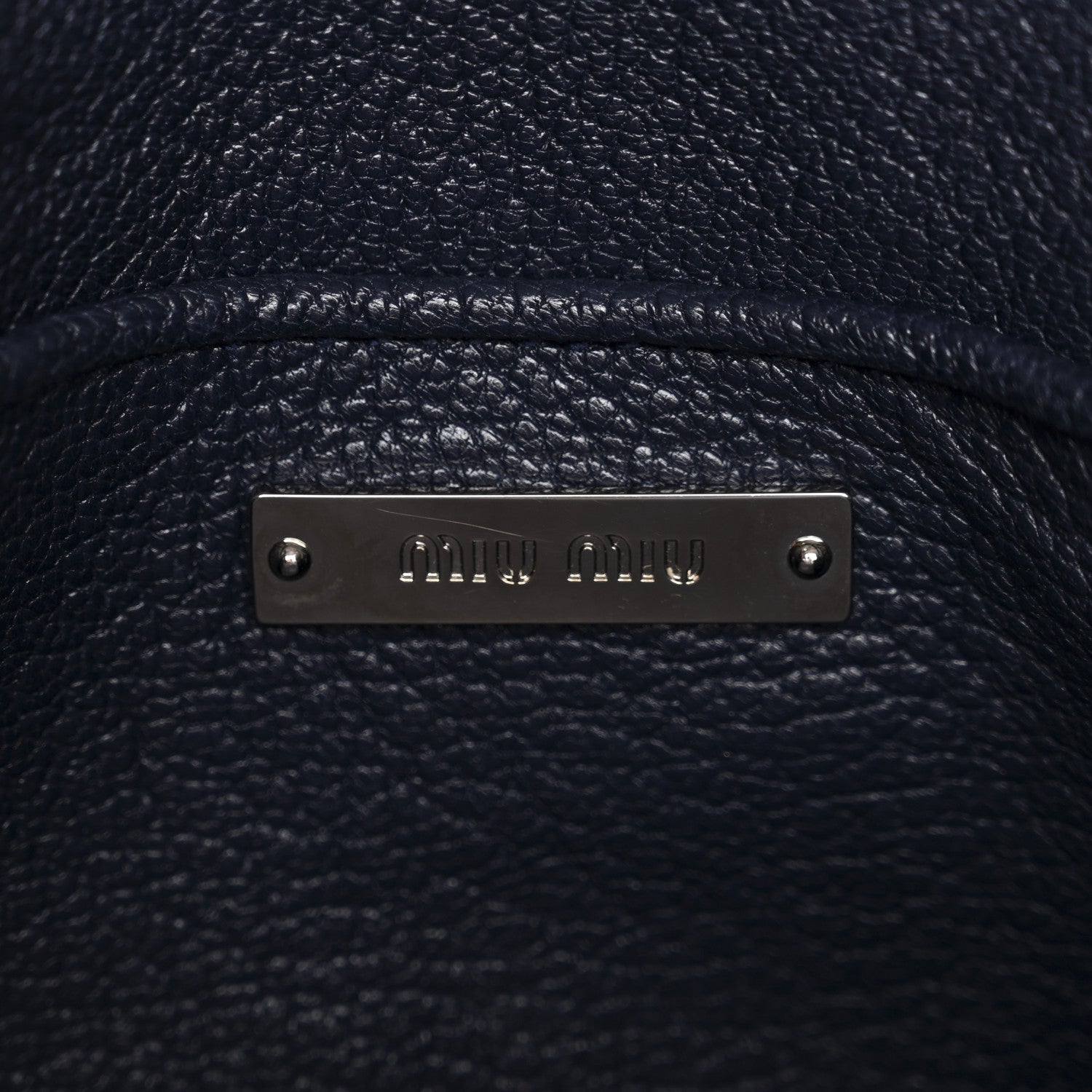 Miu Miu Denim Matelasse Crystal Chain Crossbody Bag Blue 6 of 9