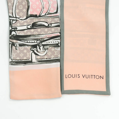 Louis Vuitton Silk Monogram Trunks Bandeau Rose Poudre 3 of 5