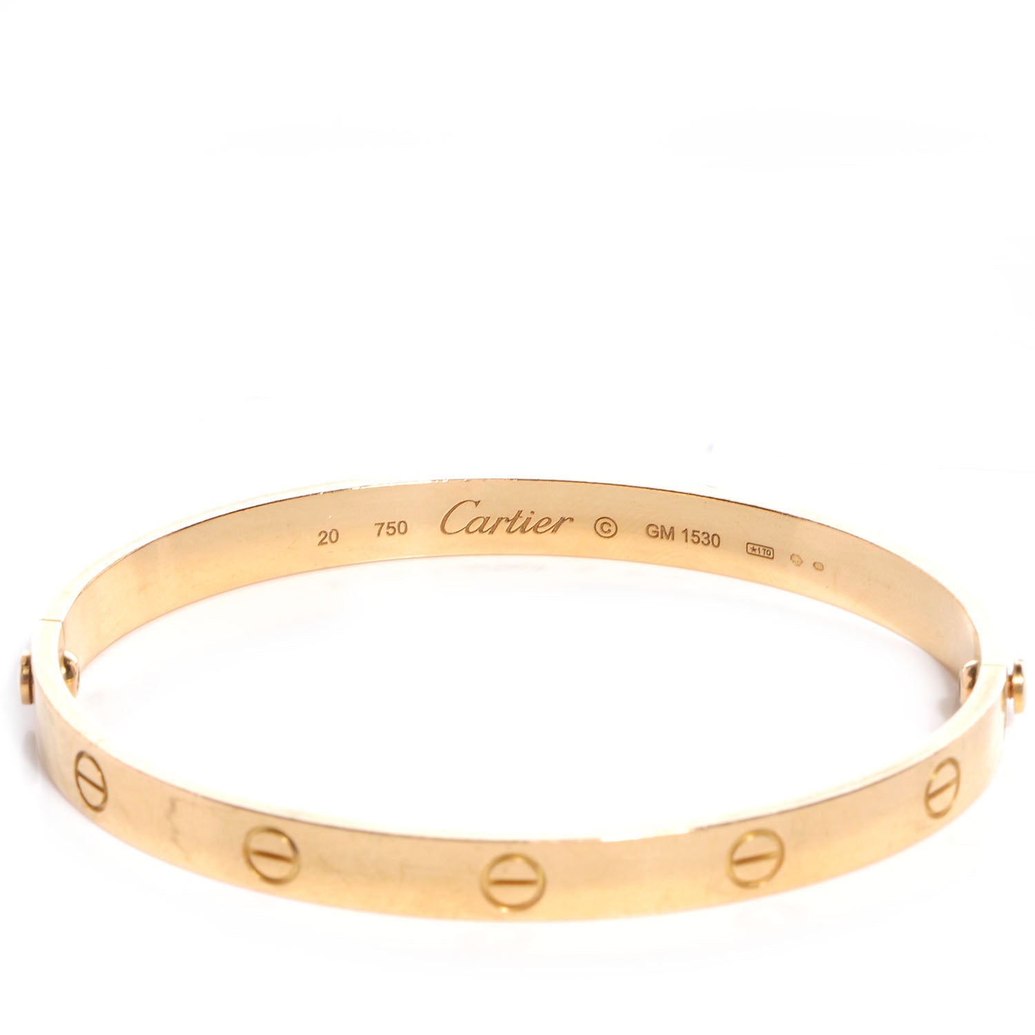 Cartier 18K Yellow Gold LOVE Bracelet 20 3 of 4