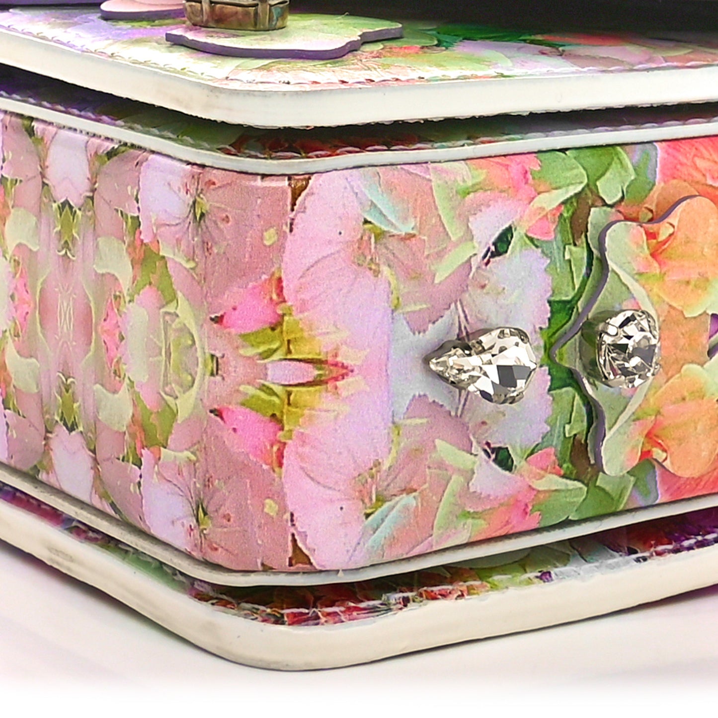 Calfskin Crystal Blooming Loubi54 Crossbody Multicolor