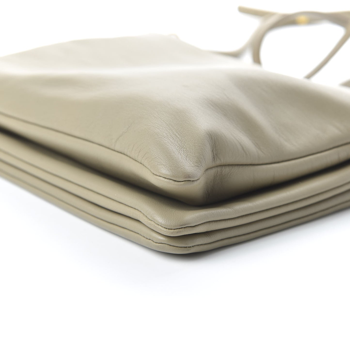 Lambskin Large Trio Crossbody Bag Beige