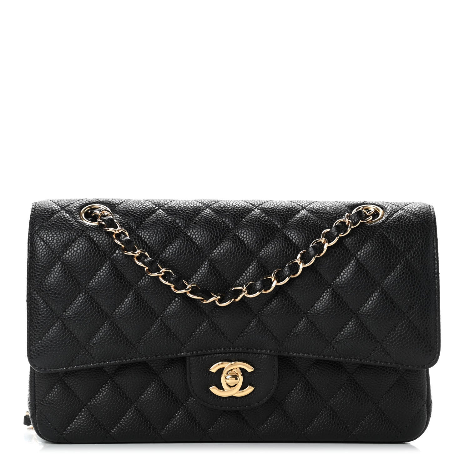 Chanel Caviar Quilted Medium Double Flap Black 2 of 17