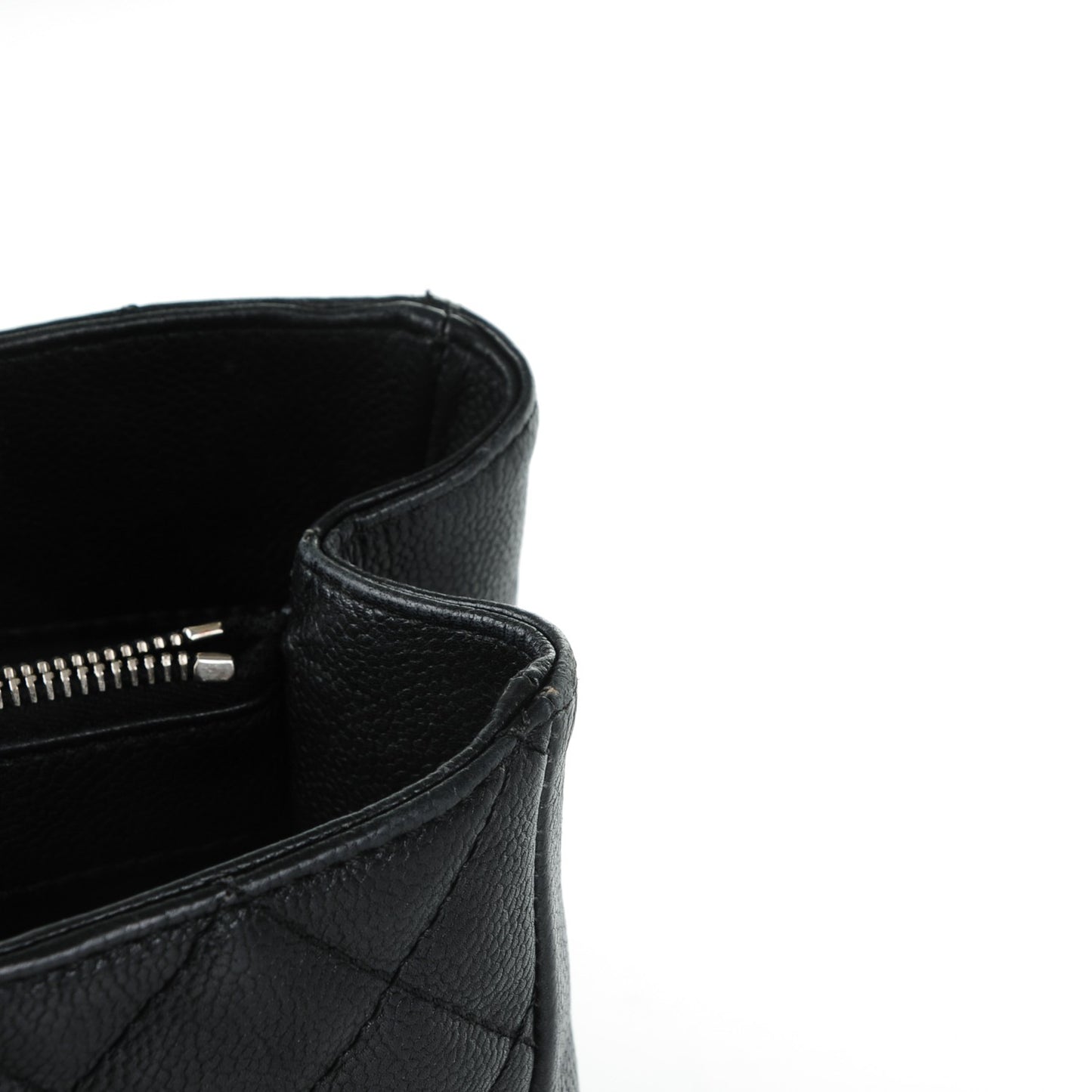 Caviar Quilted Grand Shopping Tote GST Black
