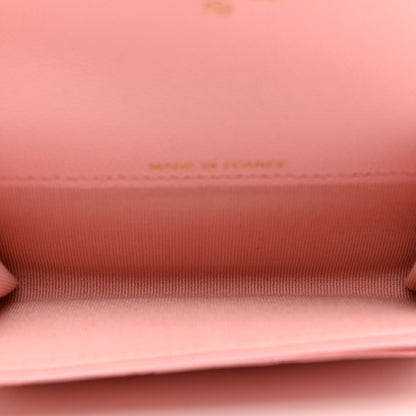 Chanel Caviar Quilted Flap Card Holder Wallet Light Pink 5 of 8