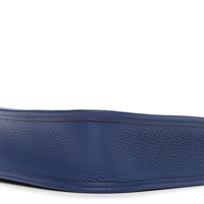 Hermes Taurillon Clemence Amazone Evelyne TPM Blue Saphir Blue Indigo 7 of 9