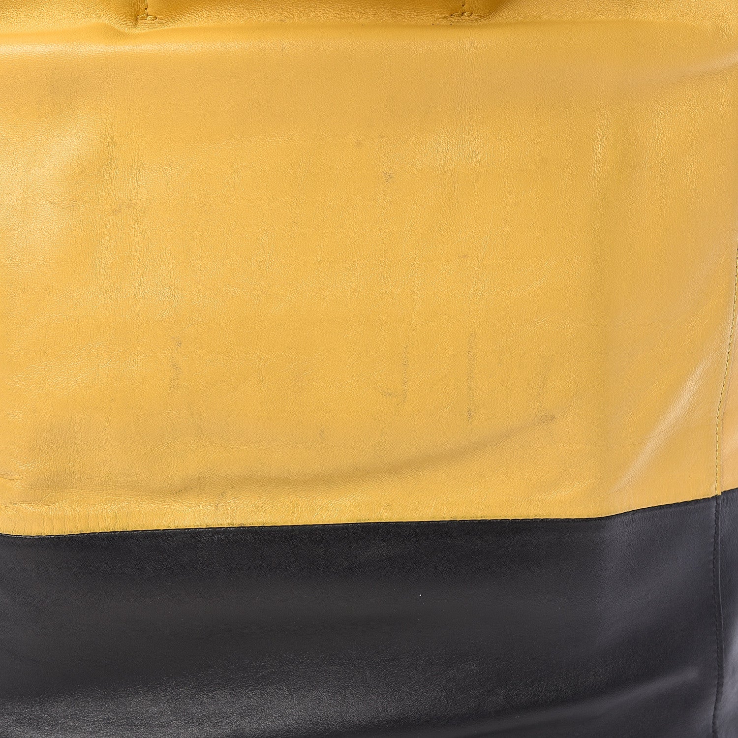 Celine Lambskin Vertical Bi-Cabas Yellow Black 9 of 11