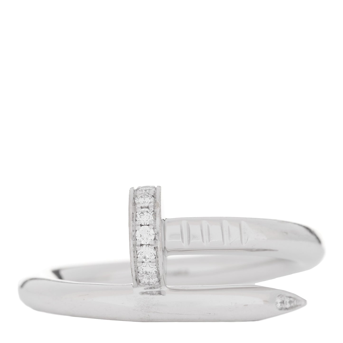 18K White Gold Diamond Juste Un Clou Ring 54 7