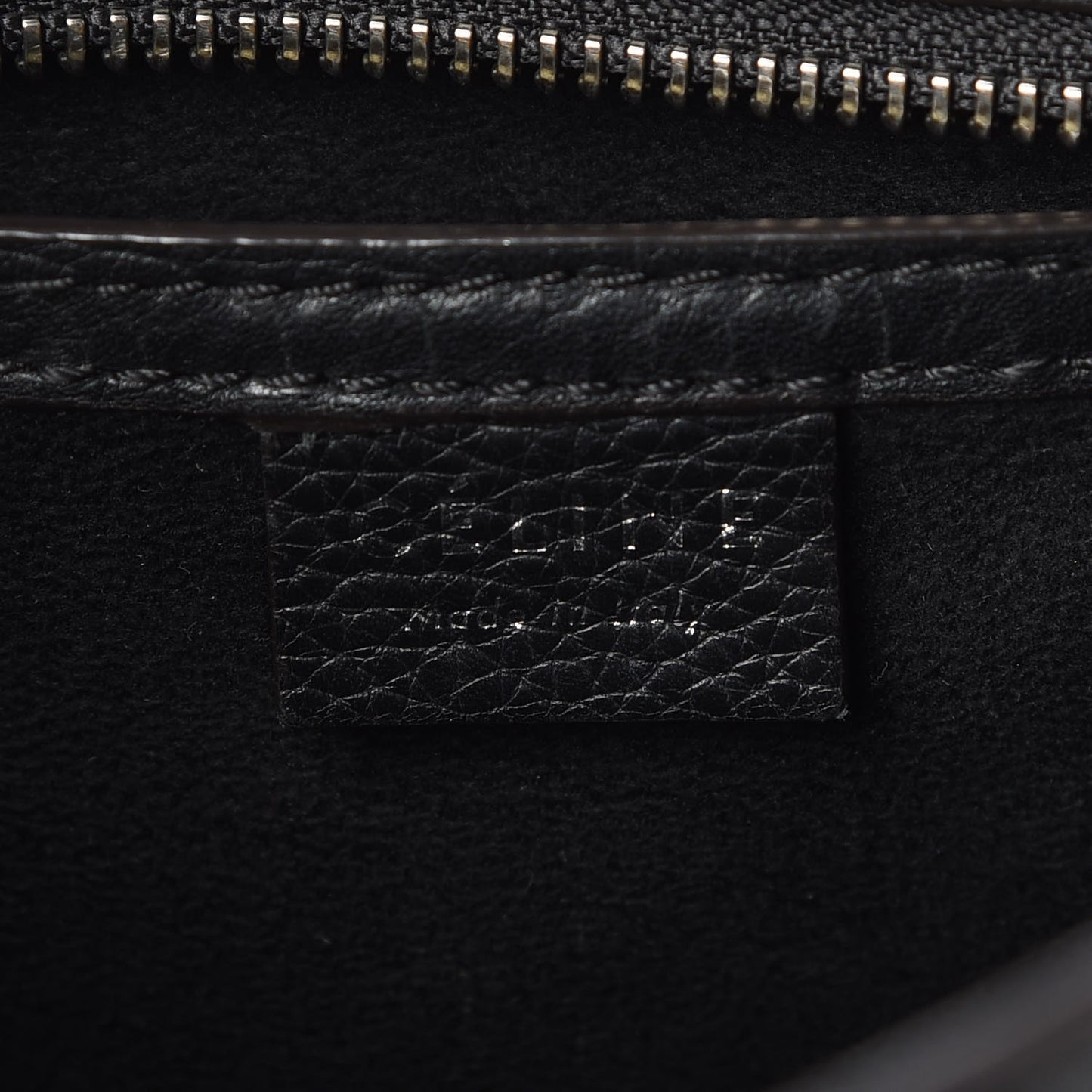 Drummed Calfskin Nano Luggage Black