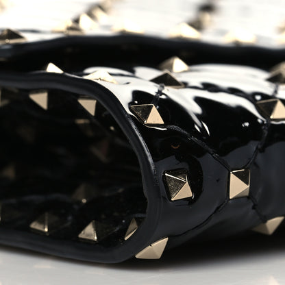 Valentino Garavani Patent Rockstud Spike Wallet on Chain Black 8 of 9
