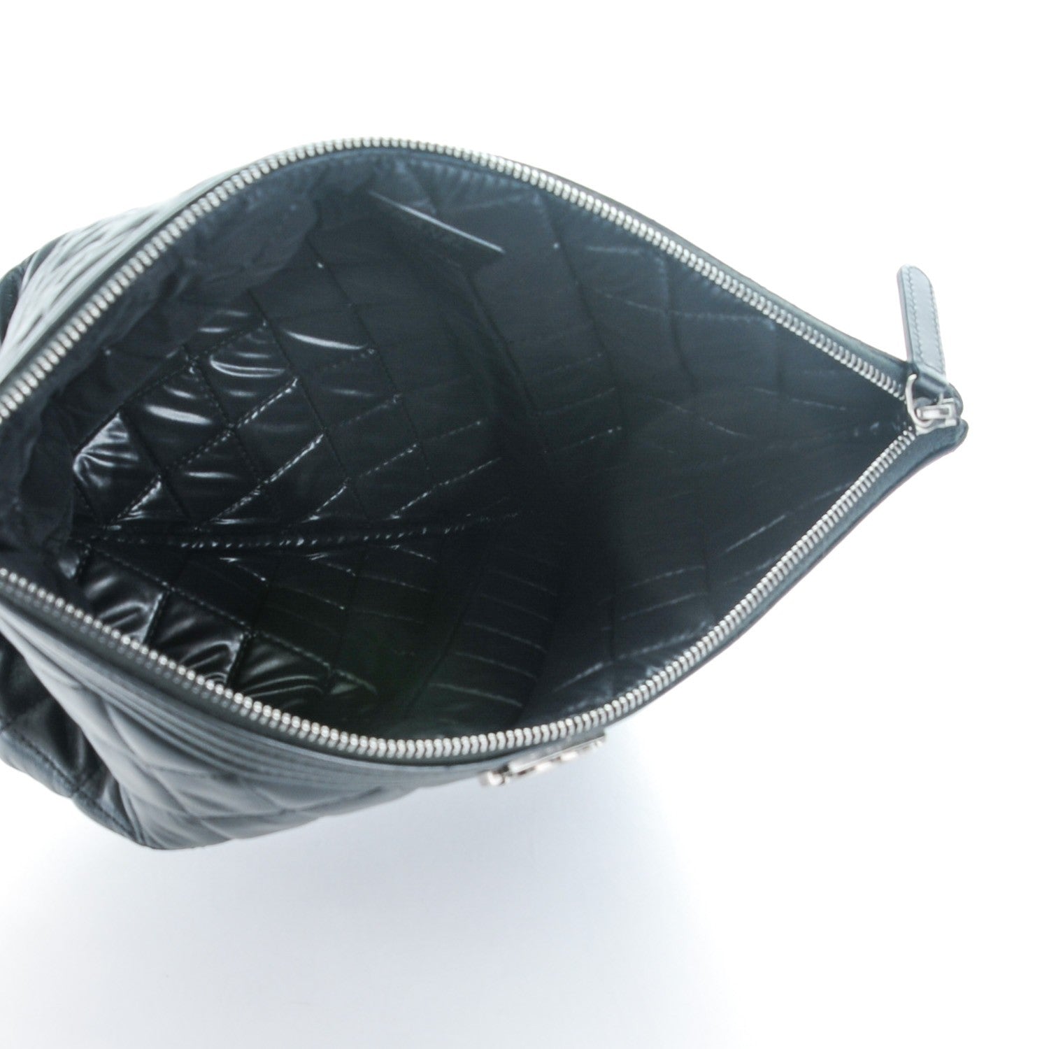 Chanel Lambskin Quilted Medium Boy Cosmetic Case Black 5 of 7
