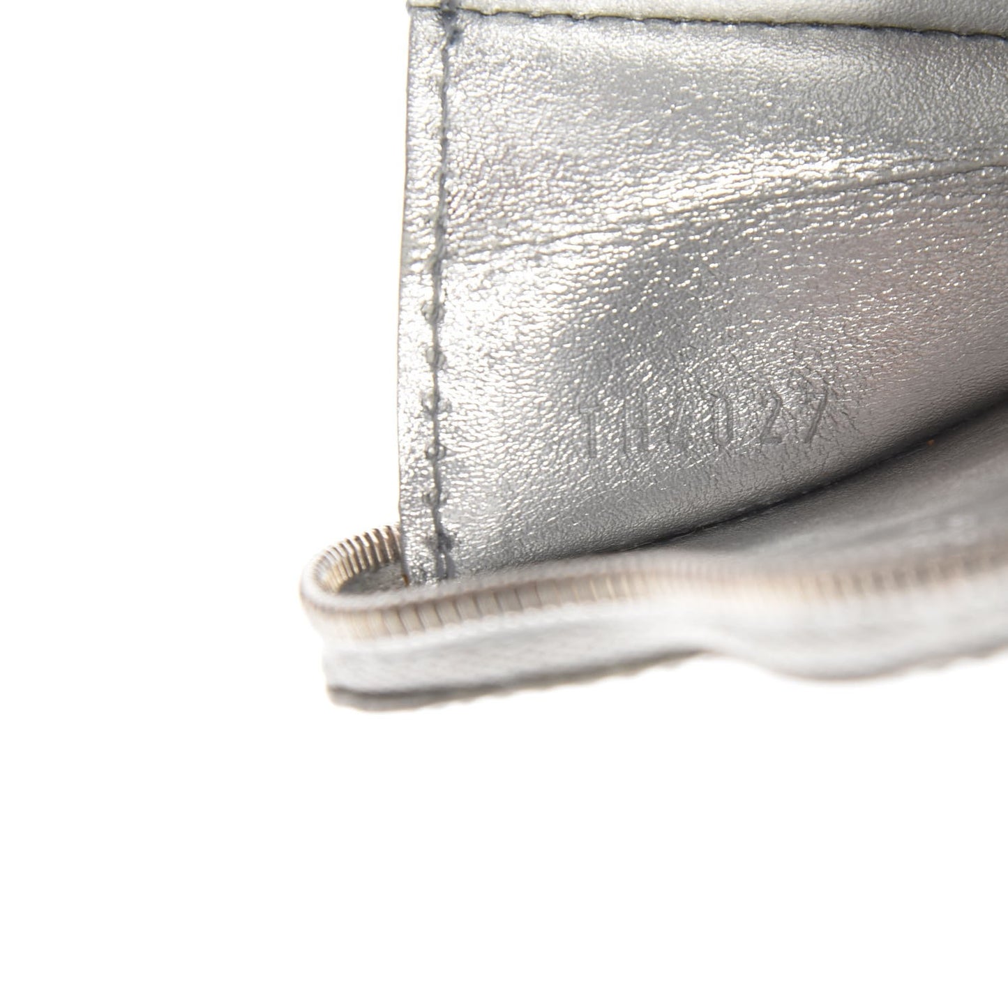 Monogram Miroir Heart Coin Purse Silver