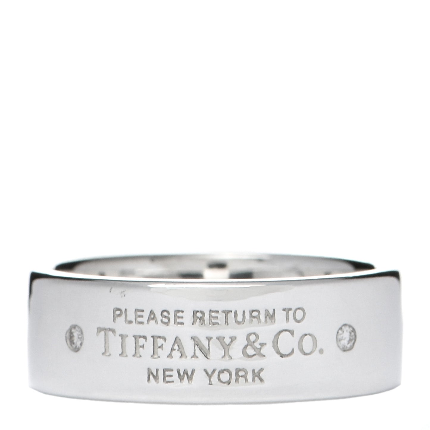 Sterling Silver Diamond Return to Tiffany Narrow Ring 50 5.5