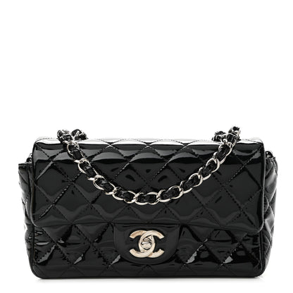 Chanel Patent Calfskin Quilted Mini Rectangular Flap Black 1 of 10