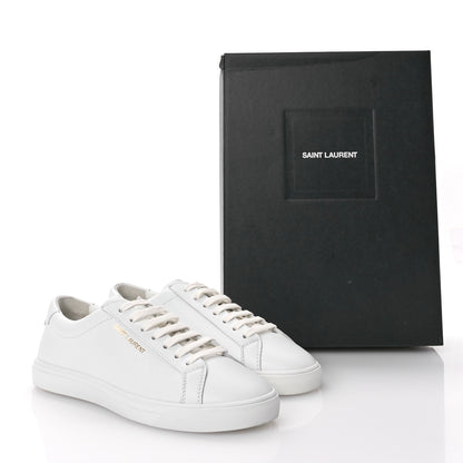 Saint Laurent Calfskin Andy Low Top Sneakers 37 Blanc Optique 9 of 9