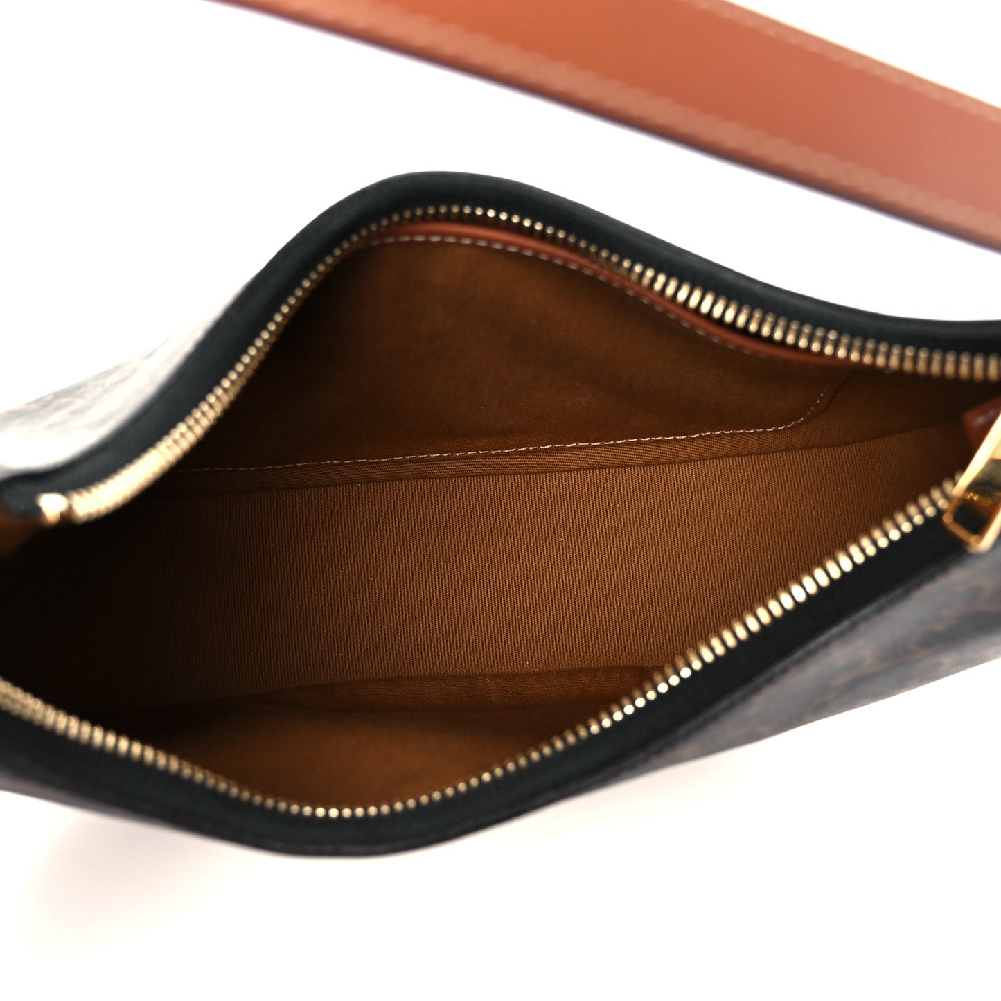 Triomphe Canvas Calfskin Ava Shoulder Bag Tan