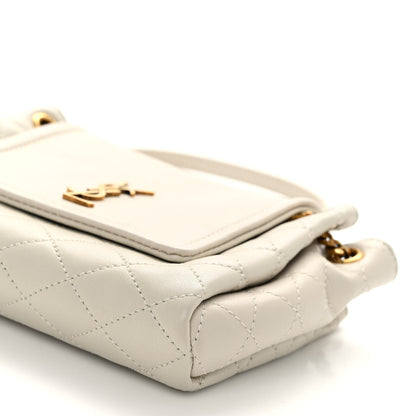 Saint Laurent Lambskin Quilted Monogram Mini Nolita Blanc Vintage 9 of 10