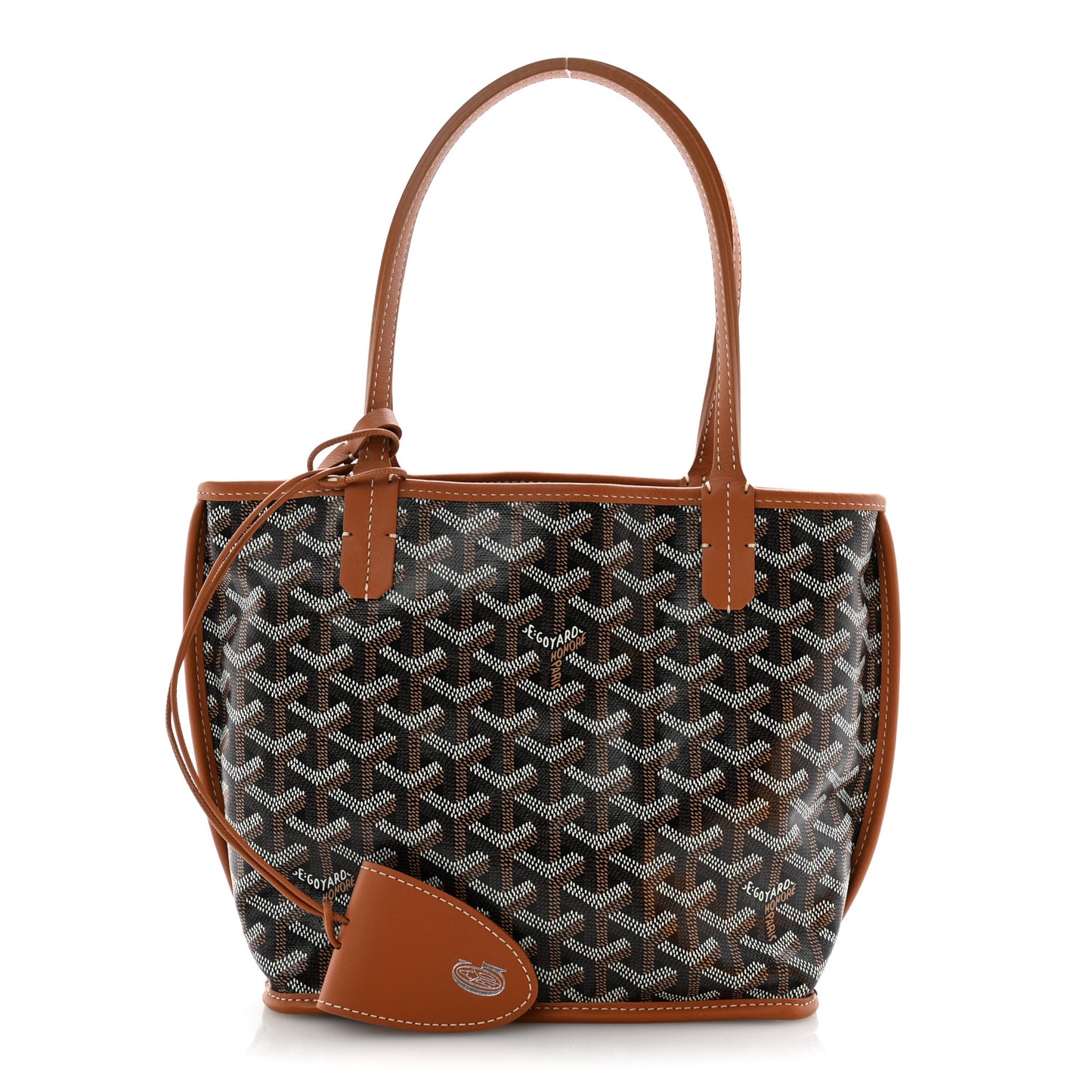 Goyardine Reversible Mini Anjou Black Gold