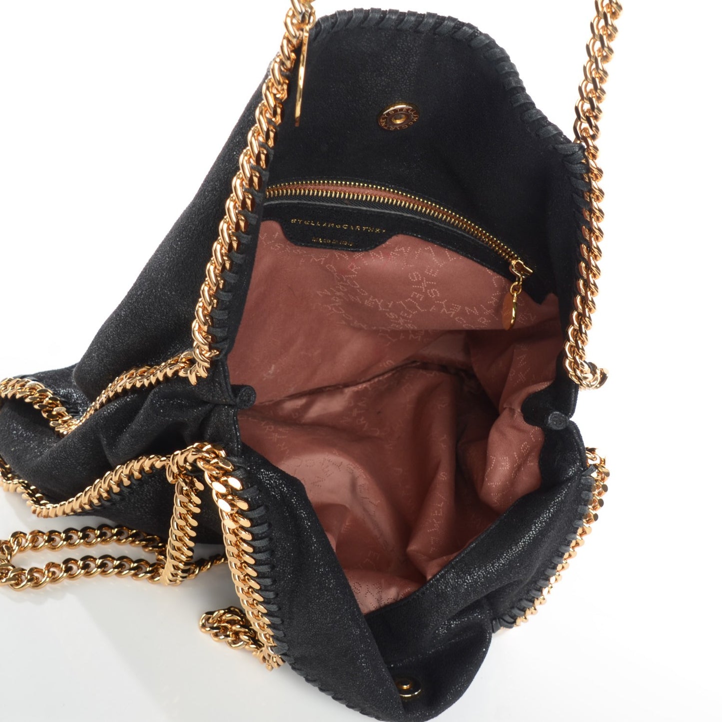 Shaggy Deer Falabella Fold Over Tote Black