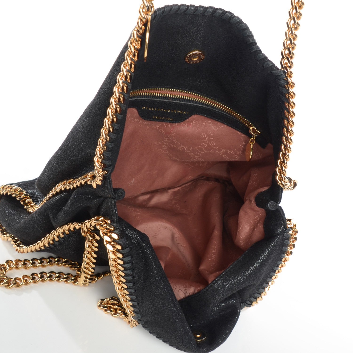 Stella McCartney Shaggy Deer Falabella Fold Over Tote Black 5 of 9