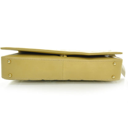 Chanel Leather Chocolate Bar Quilted CC Flap Beige 5 of 12