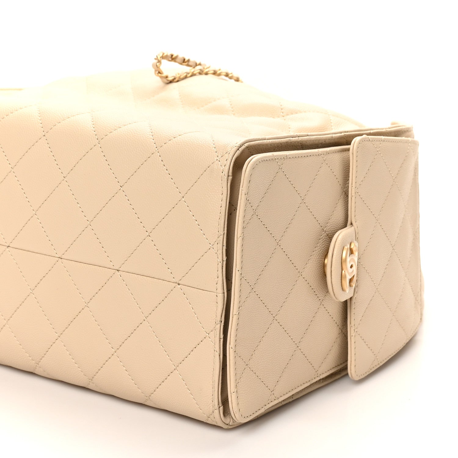 Chanel Caviar Quilted Medium Chanel 25 Handbag Beige 11 of 11