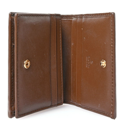 Gucci GG Supreme Monogram Horsebit 1955 Card Case Wallet Beige Ebony Brown Sugar 5 of 7