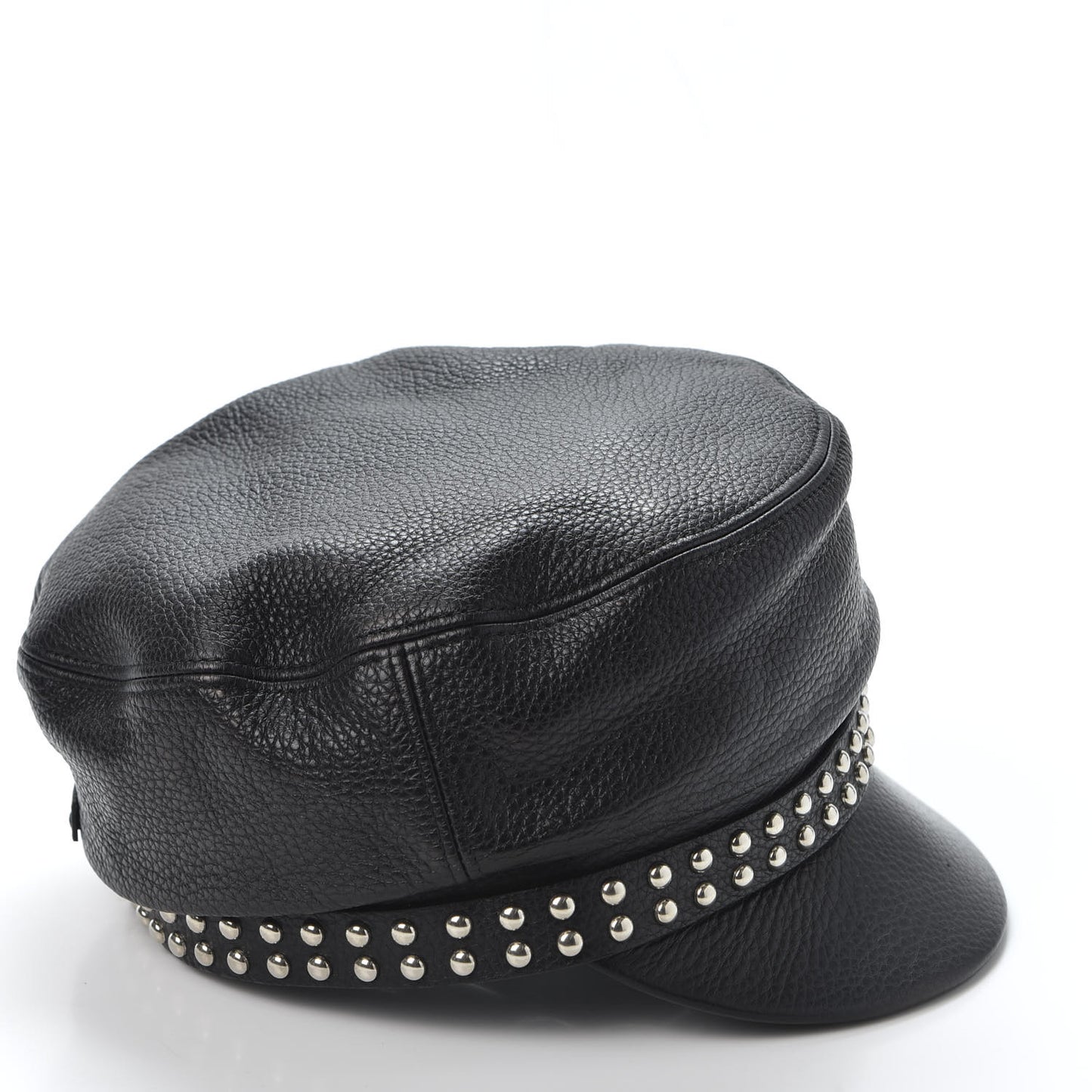 Calfskin Studded Cellarius Hat L Black
