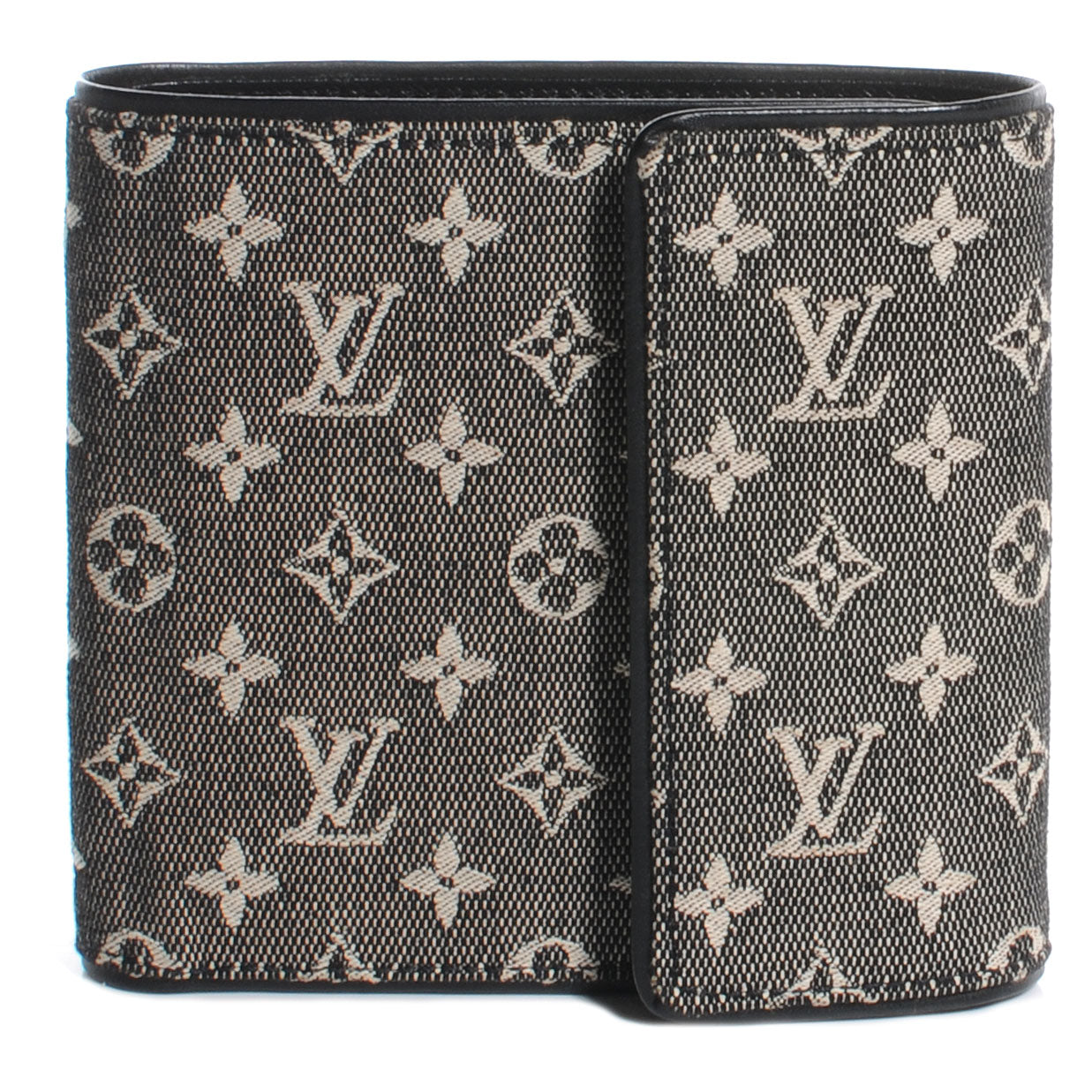 Louis Vuitton Mini Monogram Compact Wallet Black 1 of 7