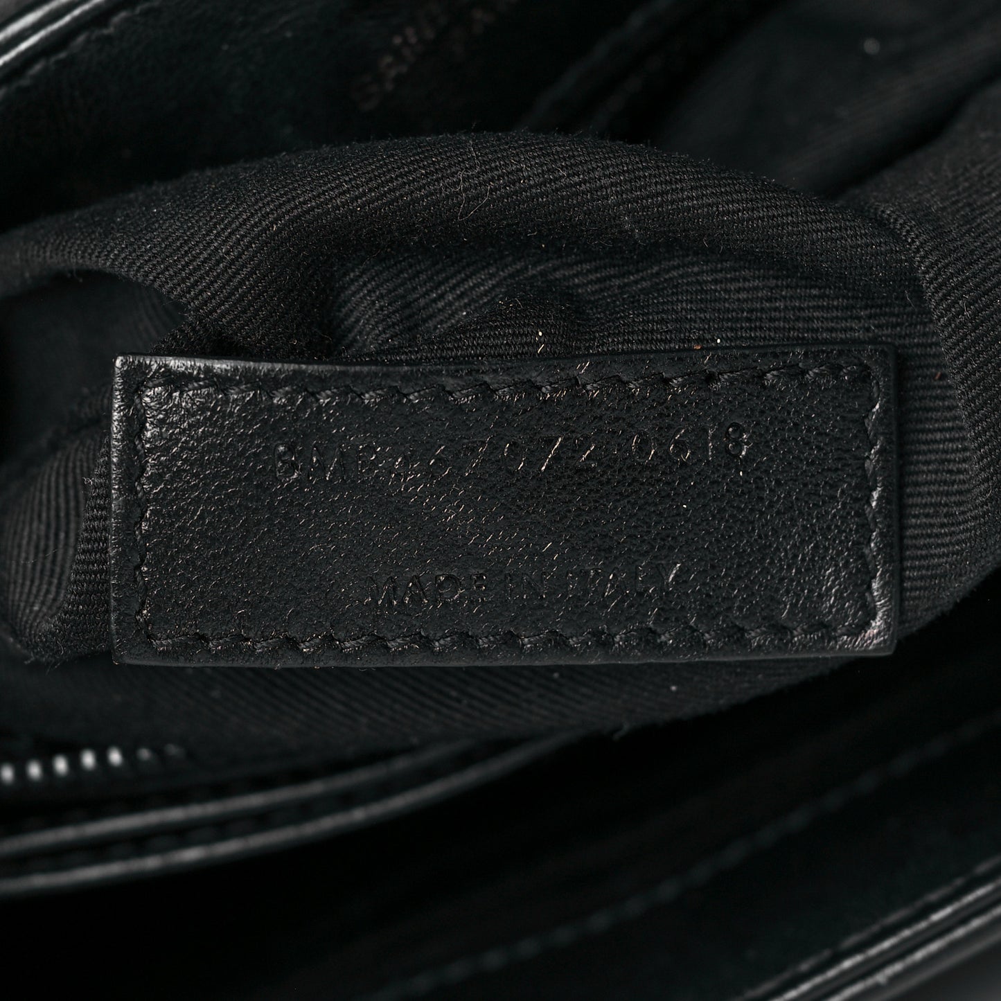 Calfskin Y Quilted Monogram Toy Loulou Crossbody Bag Black