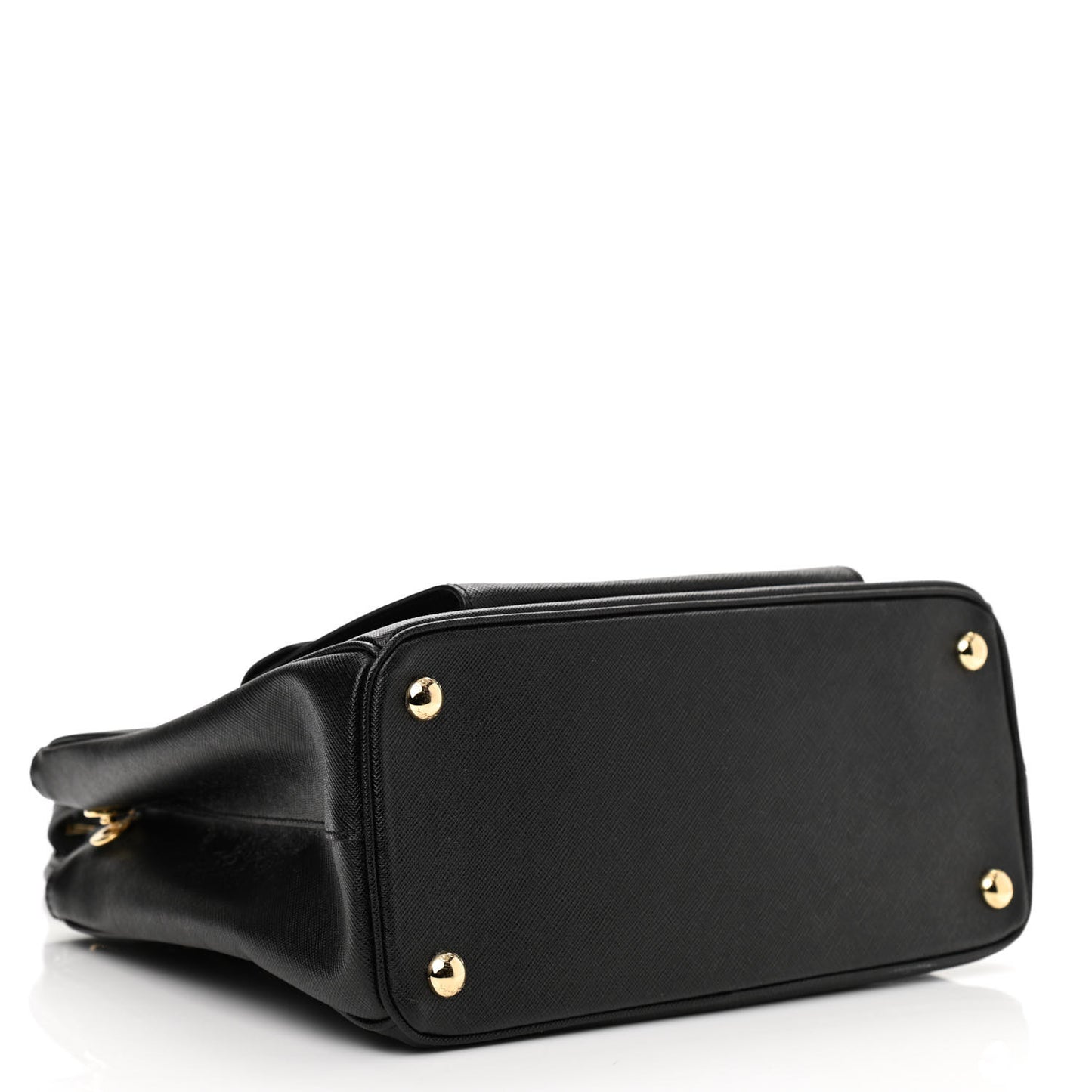 Saffiano Lux Galleria Front Pocket Tote Black