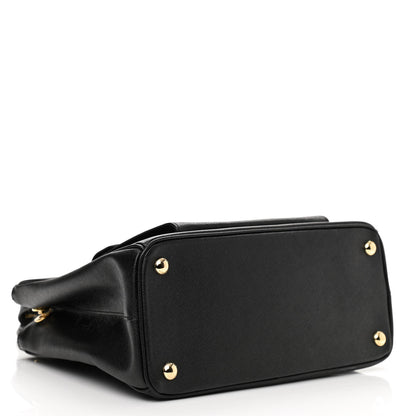 Prada Saffiano Lux Galleria Front Pocket Tote Black 4 of 8