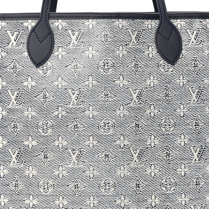 Louis Vuitton Monoglam Neverfull MM Blue 8 of 11