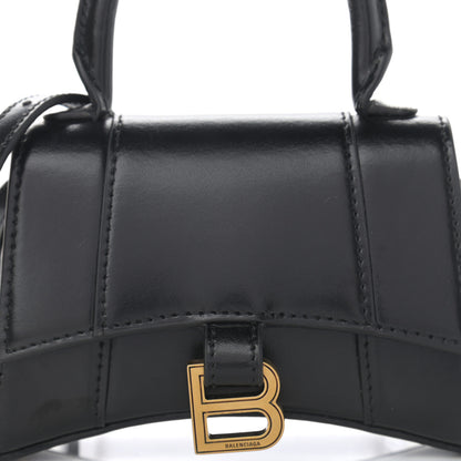 Balenciaga Shiny Box Calfskin Hourglass Top Handle Bag Mini Black 8 of 10