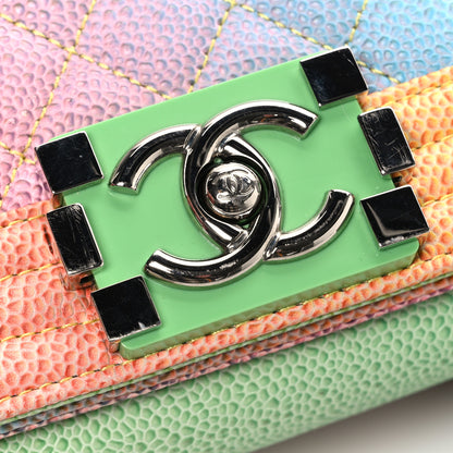 Chanel Caviar Quilted Small Cuba Rainbow Boy Flap Multicolor 11 of 11