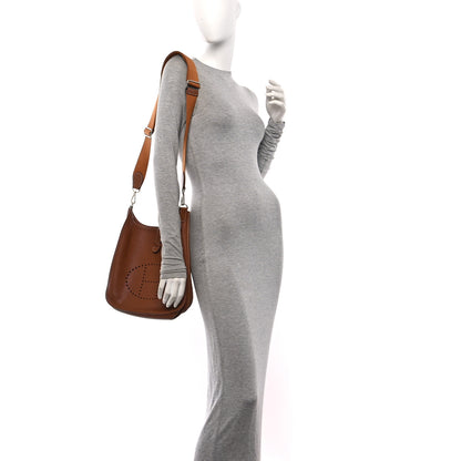 Hermes Taurillon Clemence Evelyne III PM Gold 2 of 11