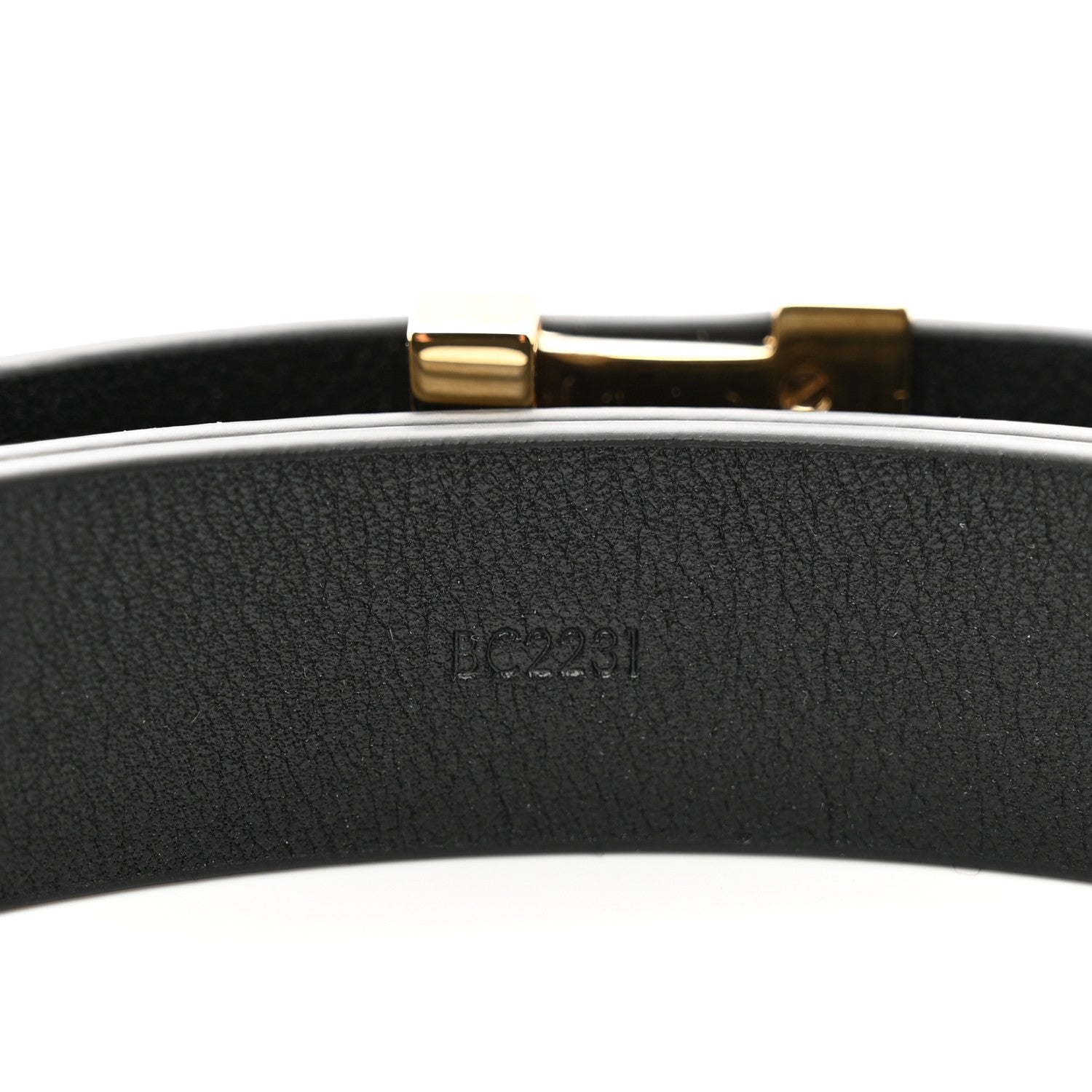Louis Vuitton Calfskin Embossed 20MM LV Initiales Belt 75 30 Black 3 of 6