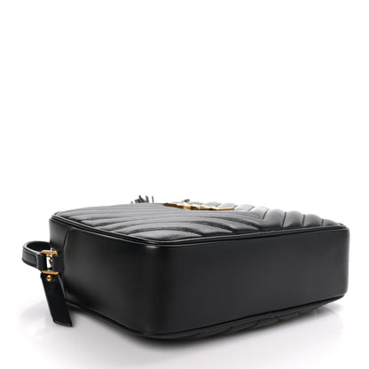 Saint Laurent Calfskin Matelasse Monogram Lou Camera Bag Black 4 of 10