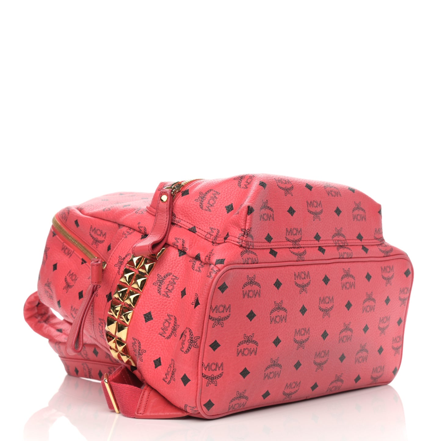 Visetos Medium Side Studs Stark Backpack Corail
