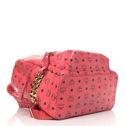 MCM Visetos Medium Side Studs Stark Backpack Corail 4 of 22