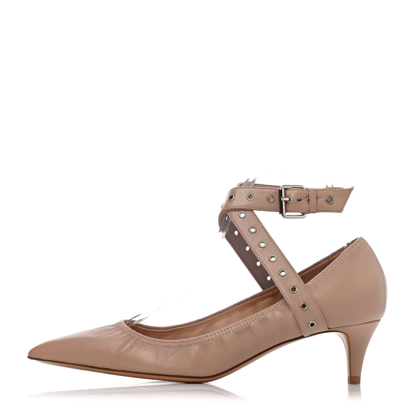 Nappa Love Latch Cross Strap 45mm Pumps 40 Poudre