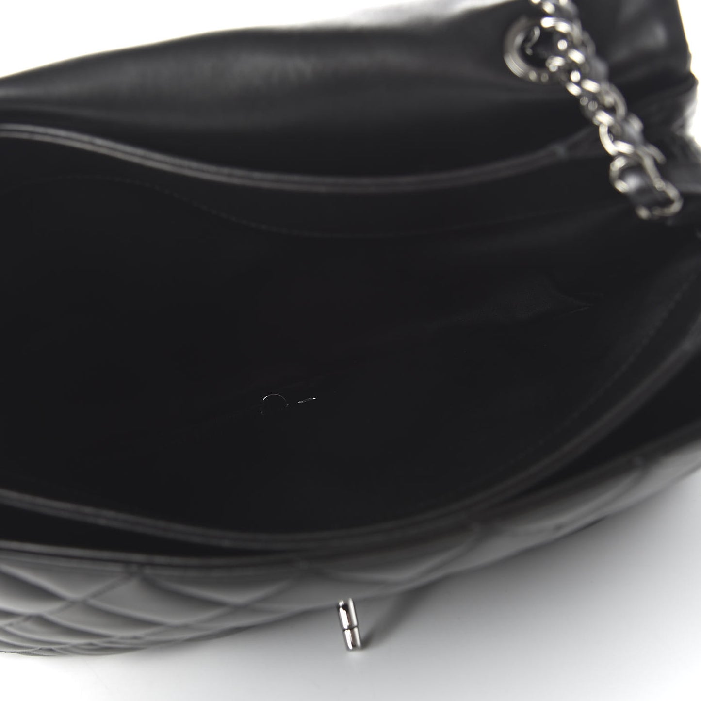 Lambskin Quilted 3 Large Flap Black