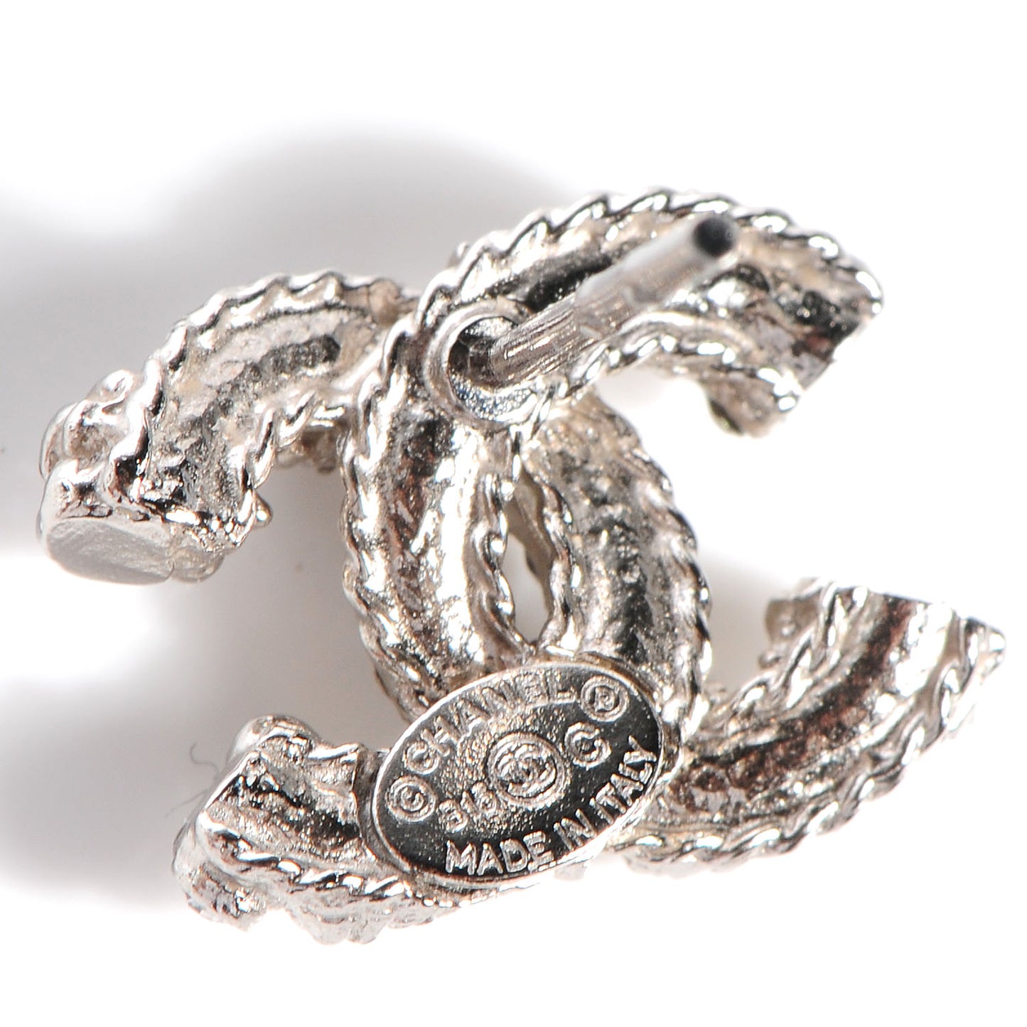 Crystal CC Earrings Silver
