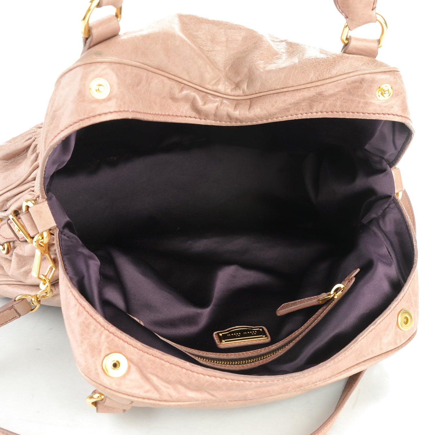 Miu Miu Nappa Medium Charm Satchel Mughetto 5 of 7