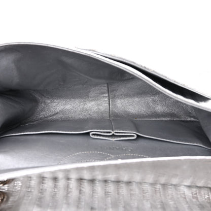 Chanel Metallic Calfskin Striped 2.55 Reissue Flap Silver 5 of 12