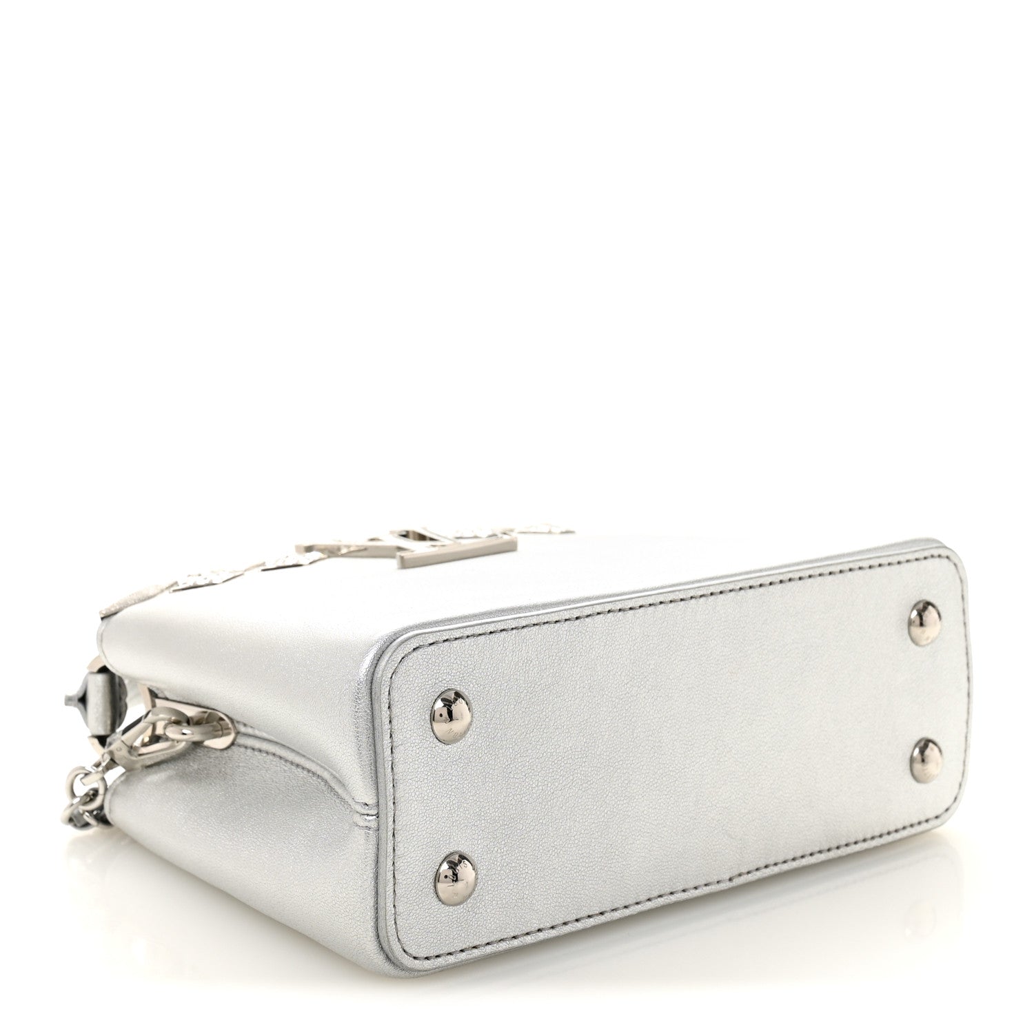 Louis Vuitton Lambskin Strass Mini Capucines  Silver 4 of 9