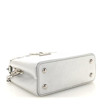 Louis Vuitton Lambskin Strass Mini Capucines  Silver 4 of 9