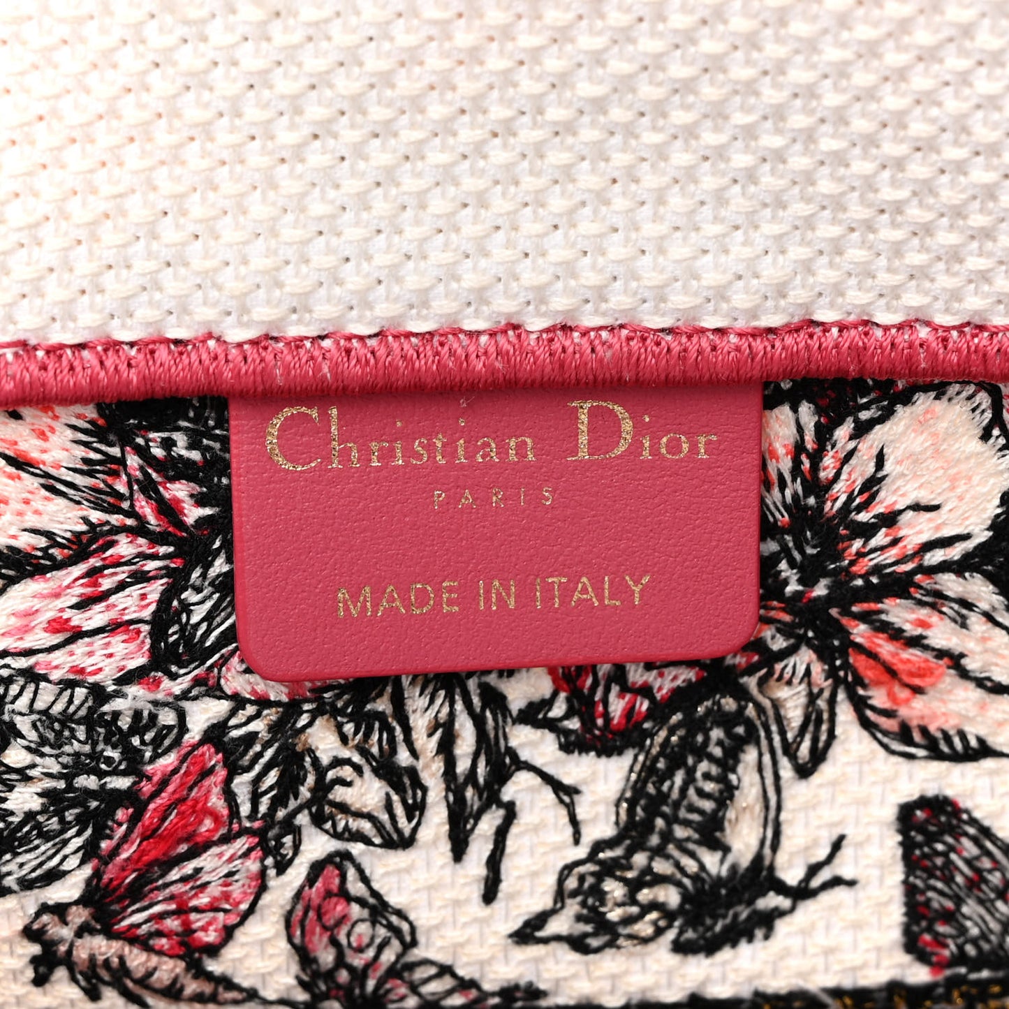 Canvas Embroidered Medium Butterfly Print Book Tote Multicolor