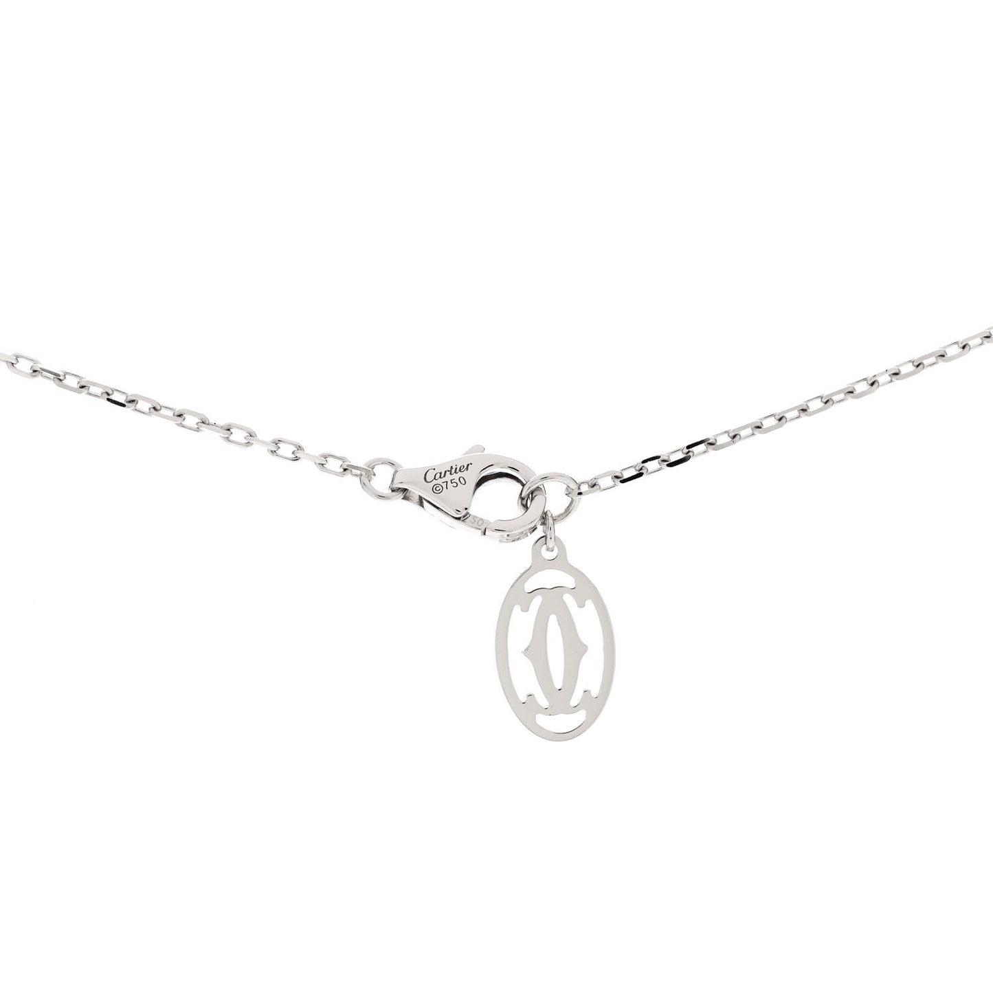 18K White Gold Diamond D'Amour Heart Pendant Necklace