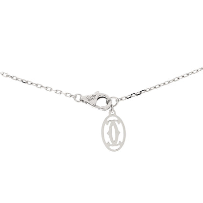 Cartier 18K White Gold Diamond D'Amour Heart Pendant Necklace 4 of 5